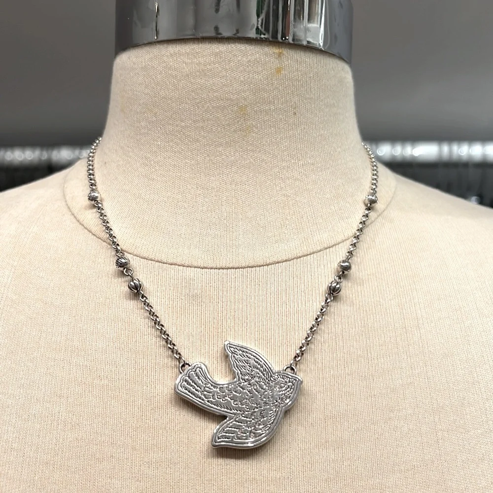 Brighton Silver White Dove Necklace - Picture 4 of 7